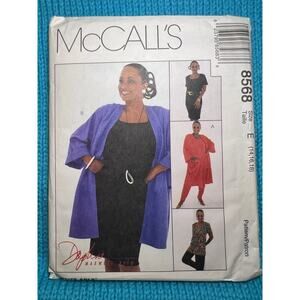 McCalls 8568 Sewing pattern dress jacket top pants size 14 16 18